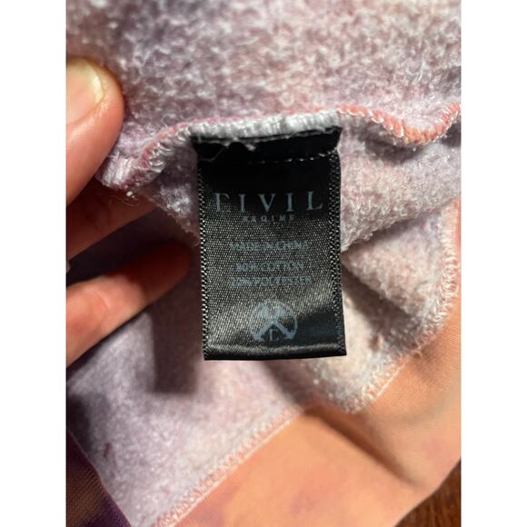 Civil Regime Wild Daisies Purple/Peach  Tie Dye Floral Script Hoodie Size SM - Picture 4 of 8